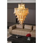 Amber Cloud Glass Petals Chandelier