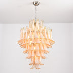 Amber Cloud Glass Petals Chandelier
