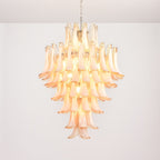 Amber Cloud Glass Petals Chandelier