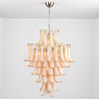 Amber Cloud Glass Petals Chandelier