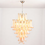 Amber Cloud Glass Petals Chandelier