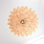 Amber Cloud Glass Petals Chandelier