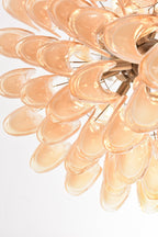 Amber Cloud Glass Petals Chandelier