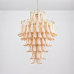Amber Cloud Glass Petals Chandelier