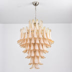 Amber Cloud Glass Petals Chandelier