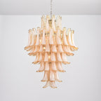 Amber Cloud Glass Petals Chandelier