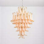 Amber Cloud Glass Petals Chandelier