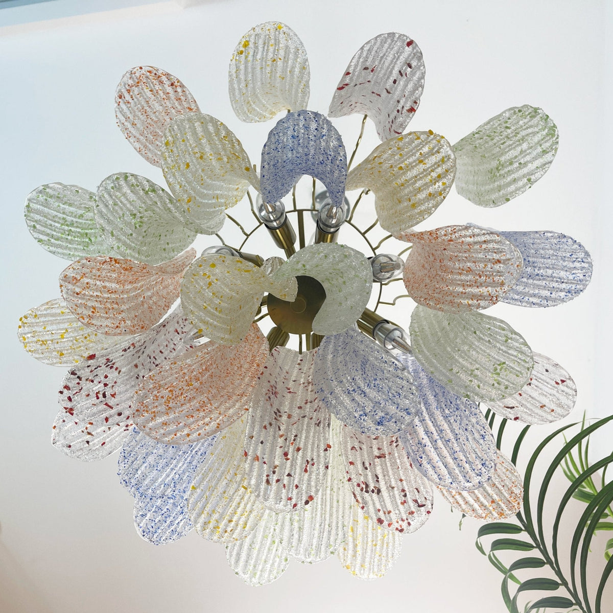 Colorful Murano-Style Glass Chandelier