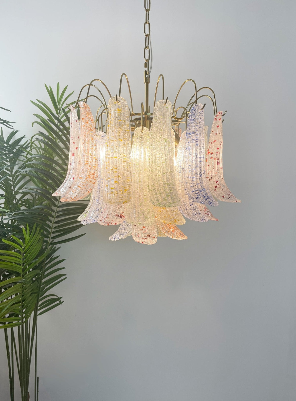 Colorful Murano-Style Glass Chandelier