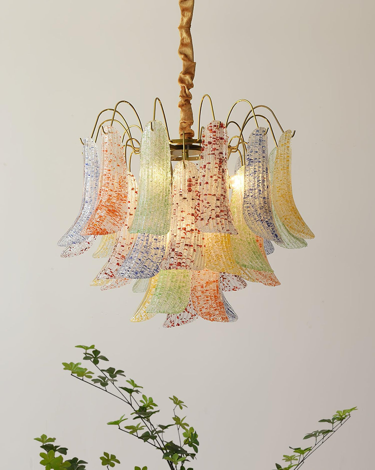 Colorful Murano-Style Glass Chandelier