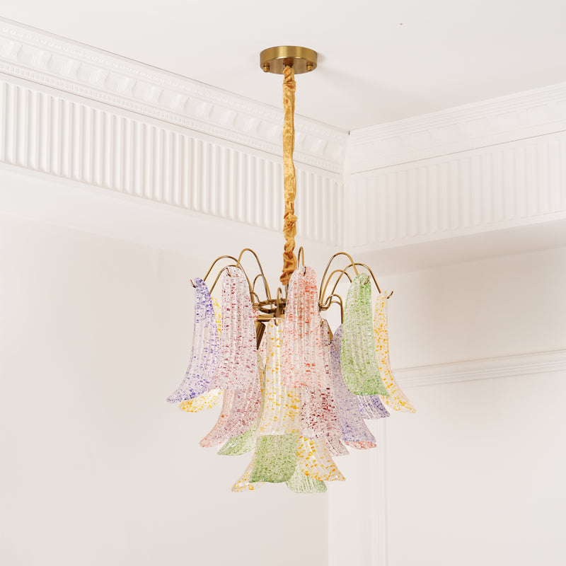 Colorful Murano-Style Glass Chandelier