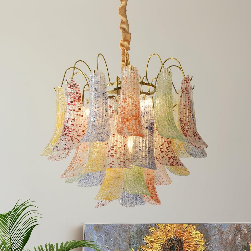 Colorful Murano-Style Glass Chandelier