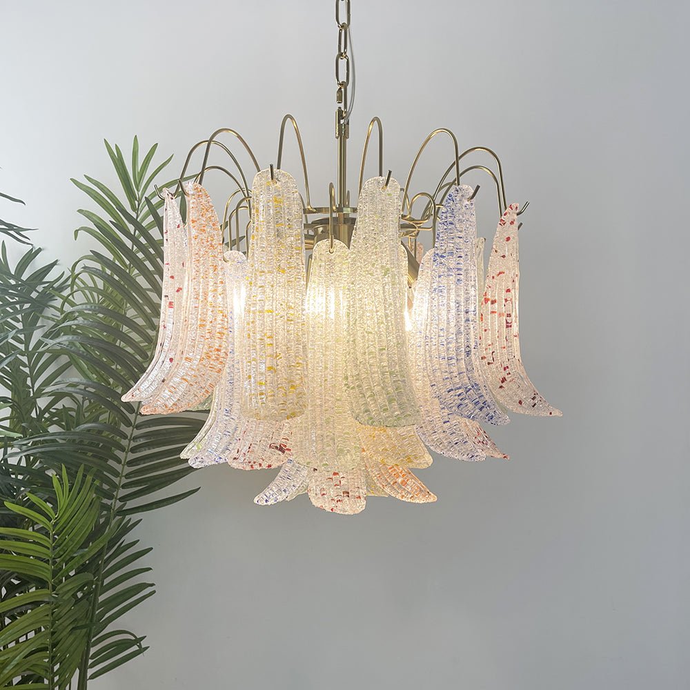Colorful Murano-Style Glass Chandelier