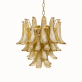 Amber Glass Petals Chandelier