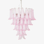 Pink Glass Petals Chandelier
