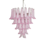 Pink Glass Petals Chandelier