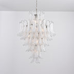 White Cloud Glass Petals Chandelier