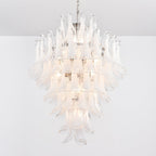 White Cloud Glass Petals Chandelier