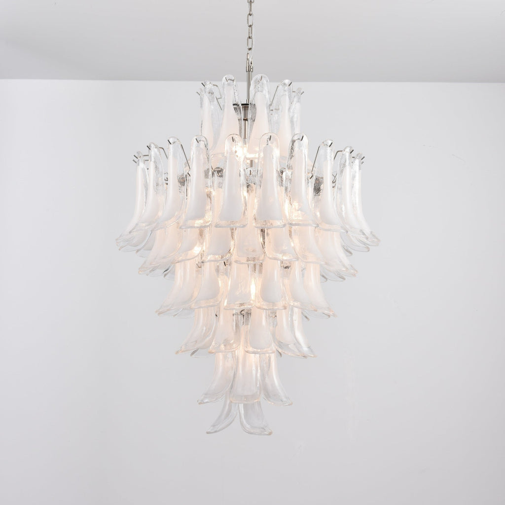 White Cloud Glass Petals Chandelier