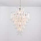 White Cloud Glass Petals Chandelier