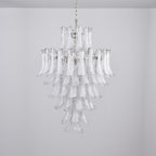 White Cloud Glass Petals Chandelier