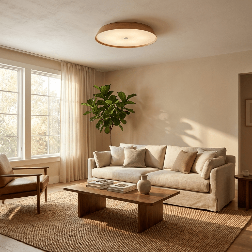 Lunara Wooden Ceiling Light