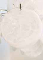 Isadora Glass White Disc Chandelier