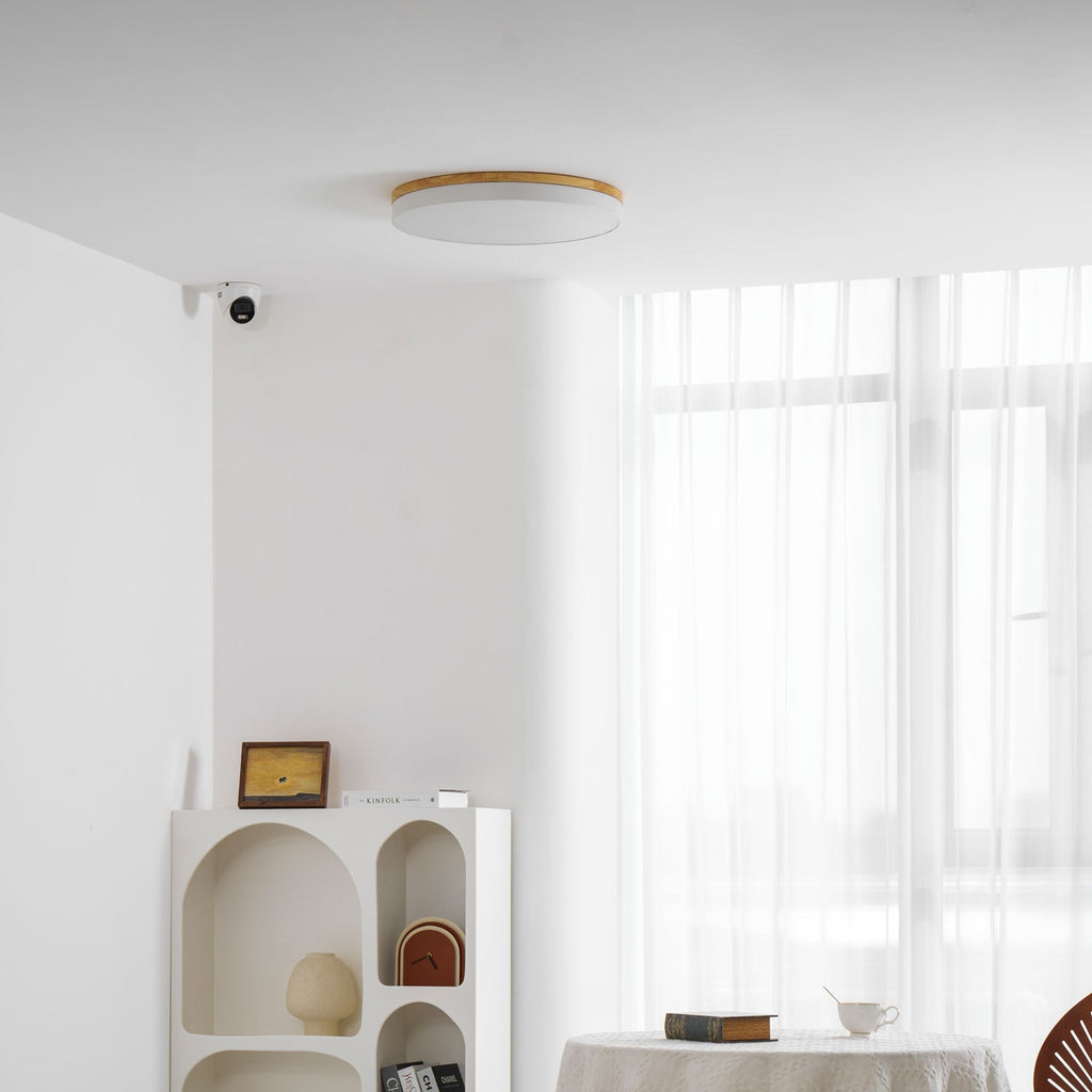 Zara Circular Wood Ceiling Lamp