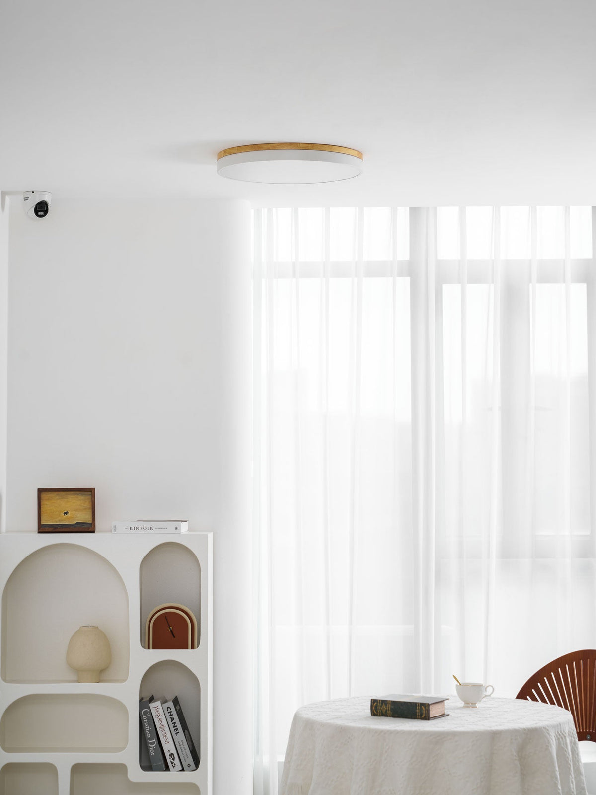 Zara Circular Wood Ceiling Lamp