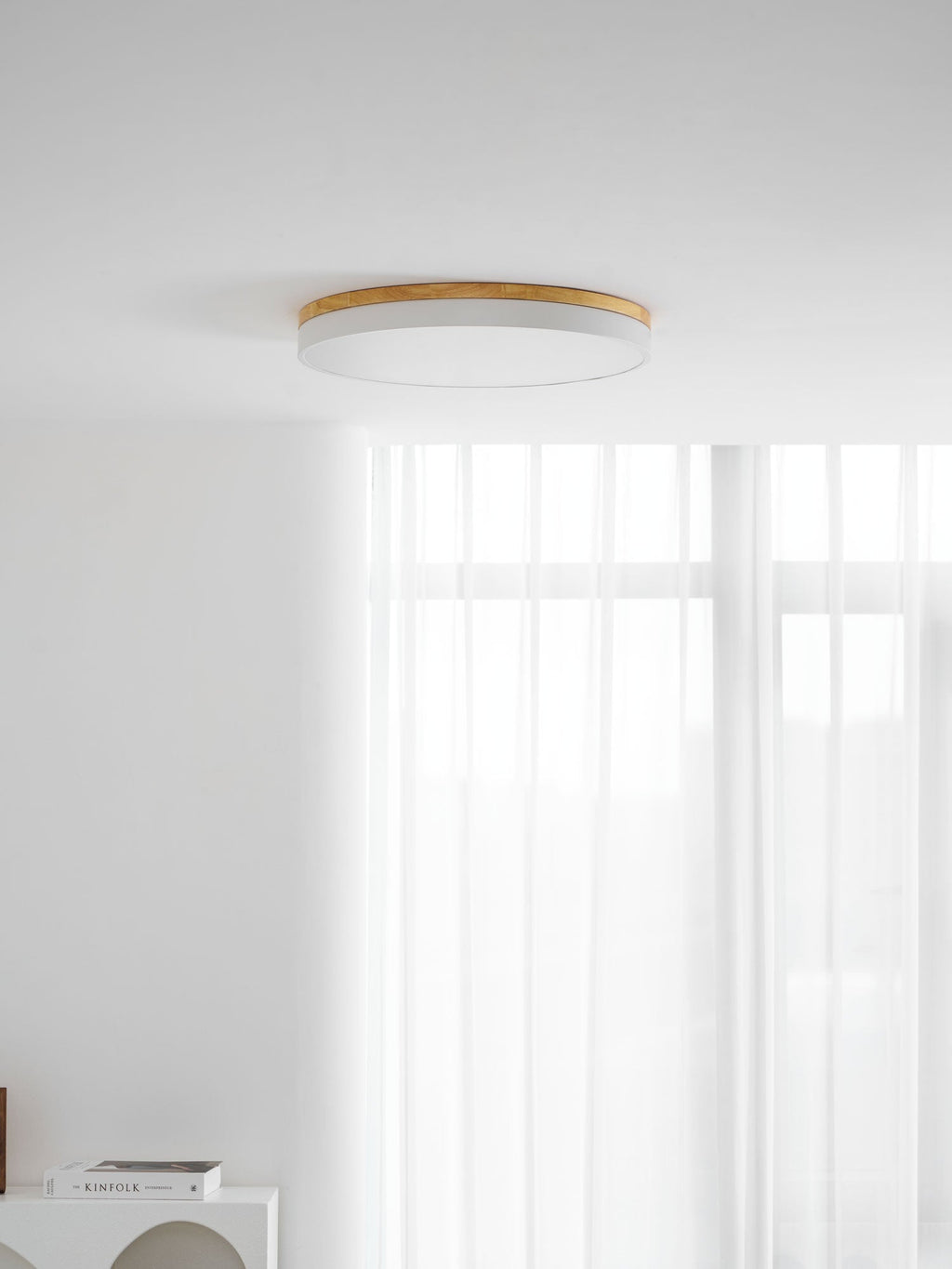 Zara Circular Wood Ceiling Lamp