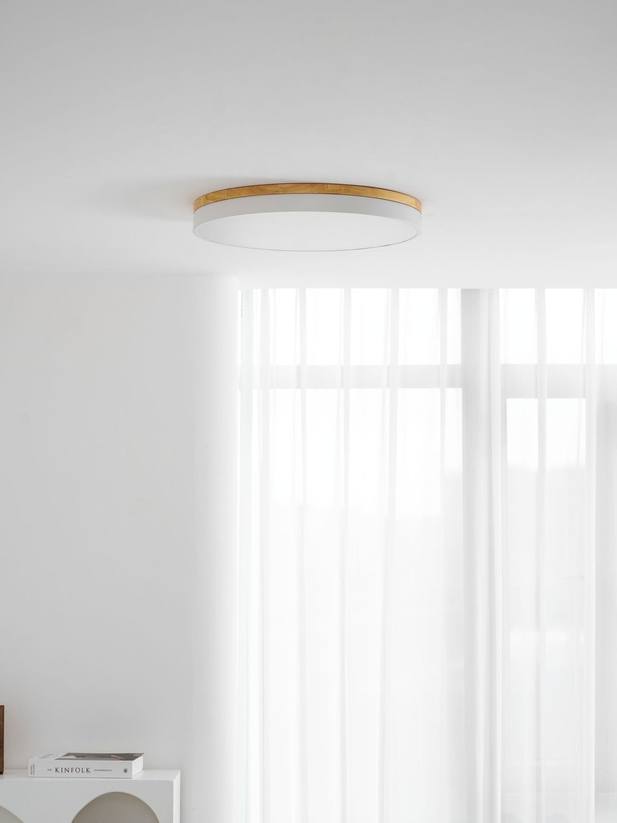 Zara Circular Wood Ceiling Lamp