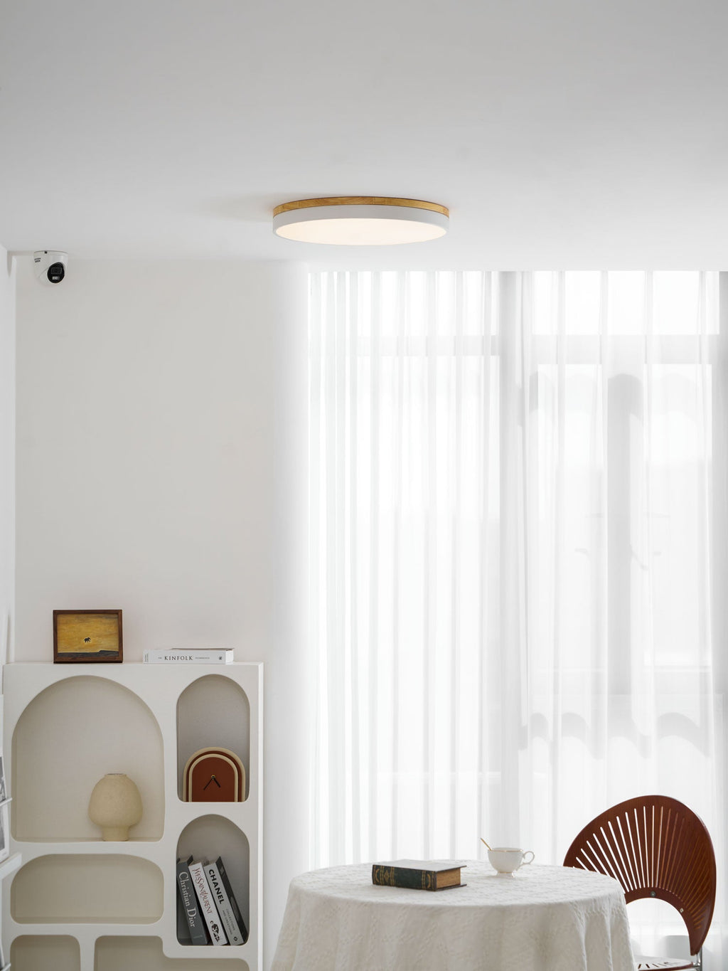 Zara Circular Wood Ceiling Lamp