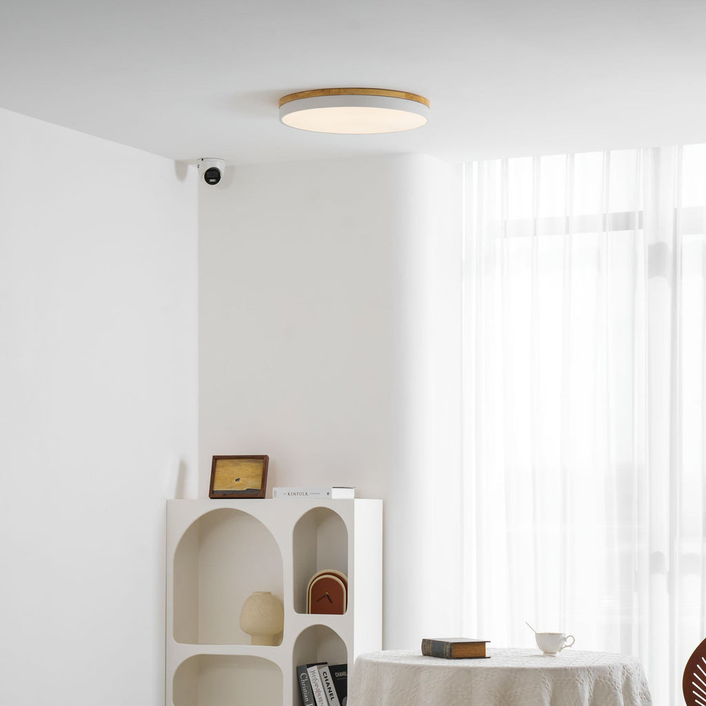 Zara Circular Wood Ceiling Lamp