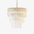 Tiered Tube Glass Chandelier