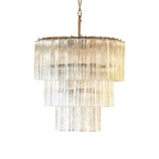 Tiered Tube Glass Chandelier