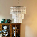 Tiered Tube Glass Chandelier