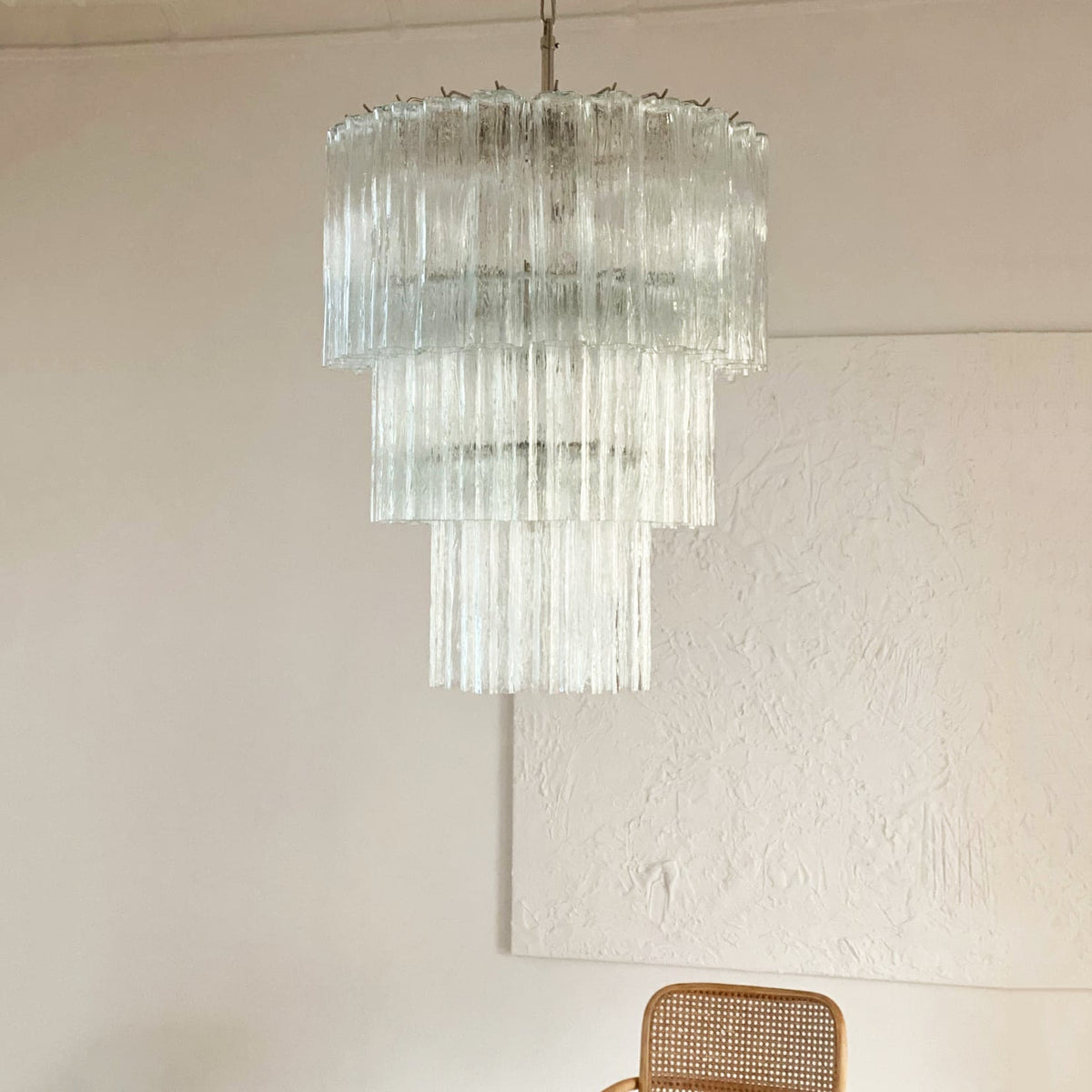 Tiered Tube Glass Chandelier
