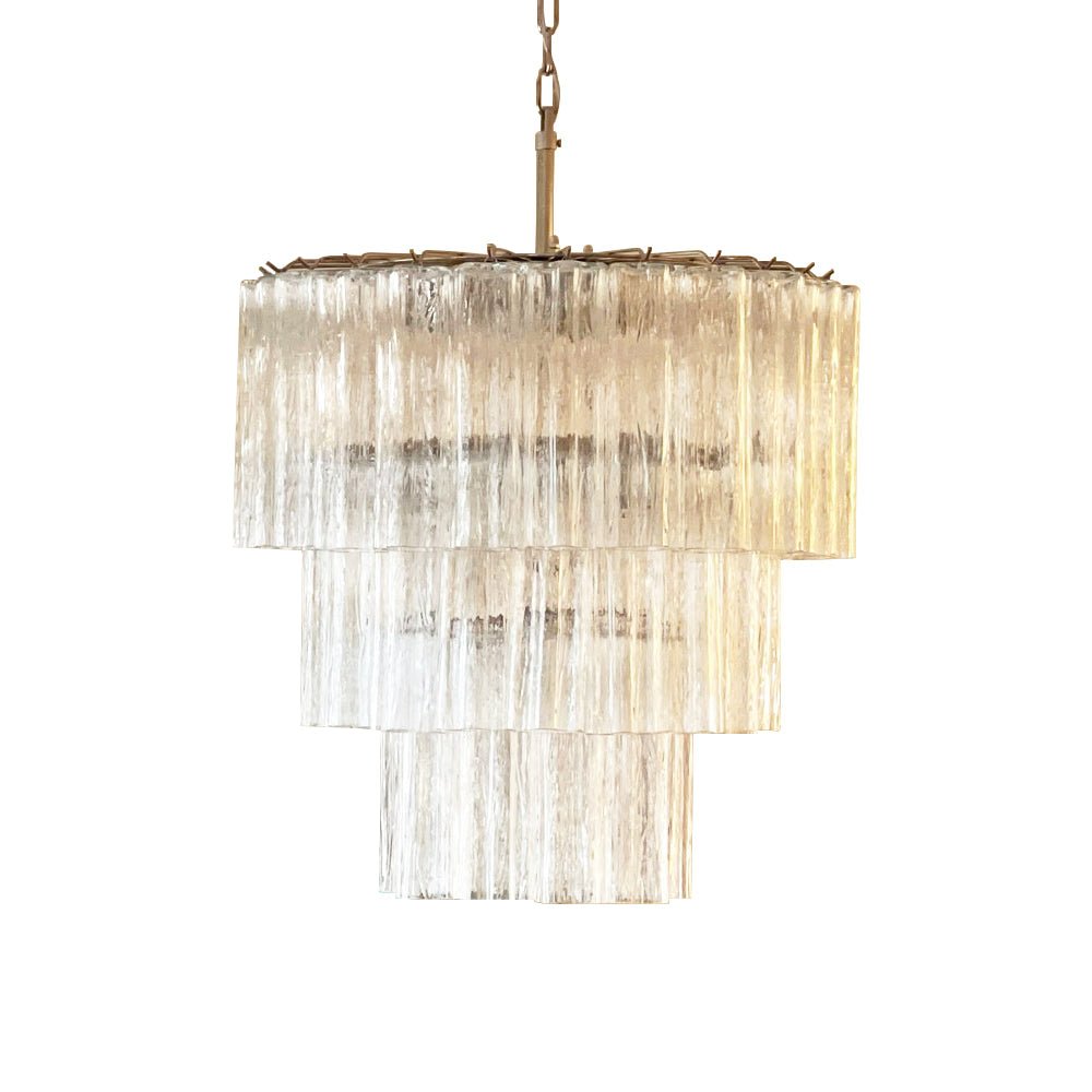 Tiered Tube Glass Chandelier