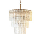 Tiered Tube Glass Chandelier