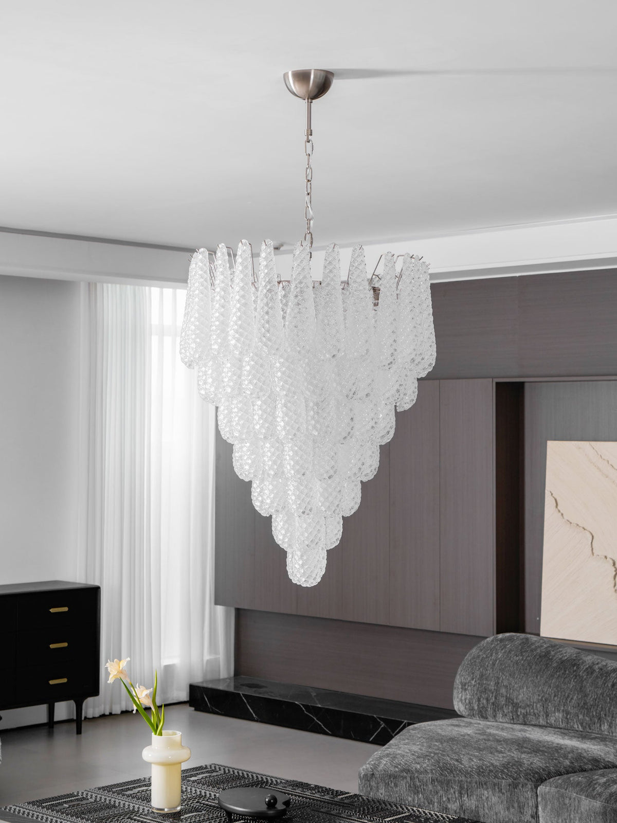 Glass Droplet Chandelier