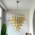 Amber Glass Petals Chandelier