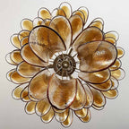 Amber Glass Petals Chandelier