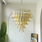 Amber Glass Petals Chandelier