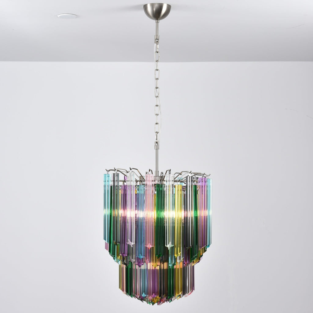 Prismatic Glass Colorful Chandelier