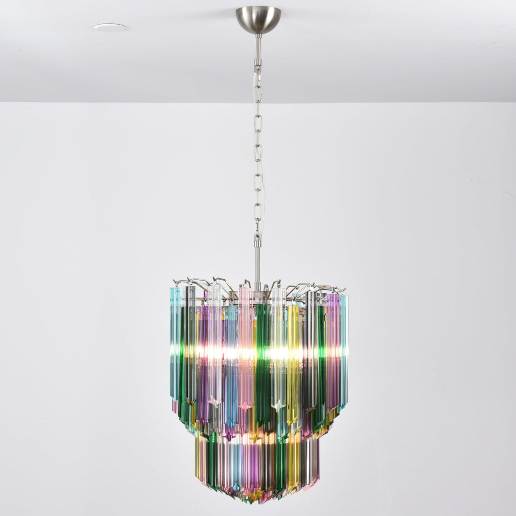 Prismatic Glass Colorful Chandelier