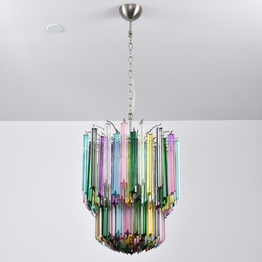 Prismatic Glass Colorful Chandelier