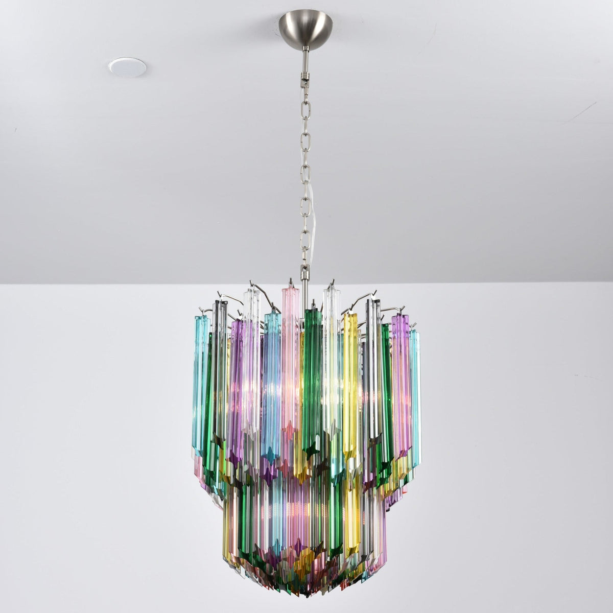 Prismatic Glass Colorful Chandelier