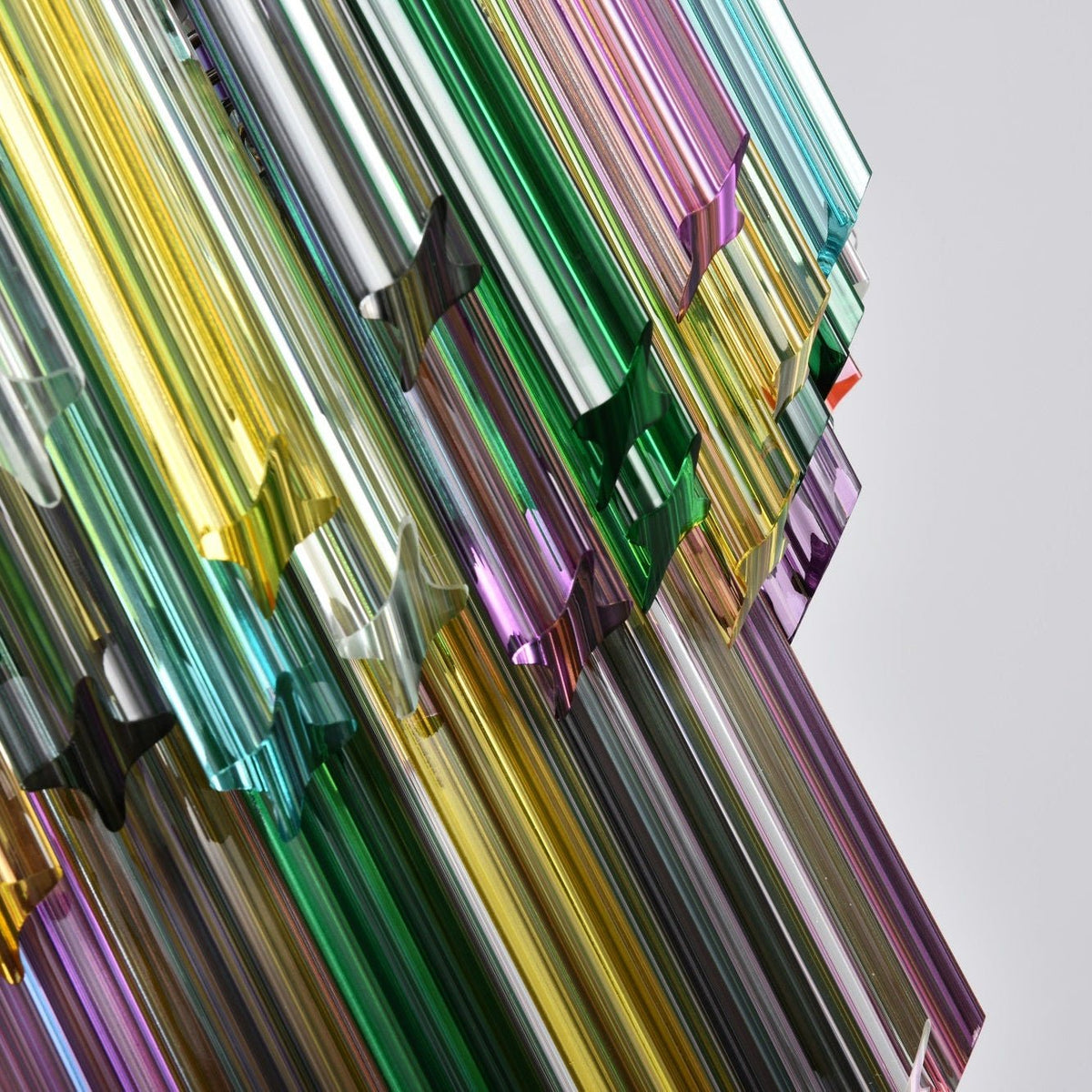 Prismatic Glass Colorful Chandelier