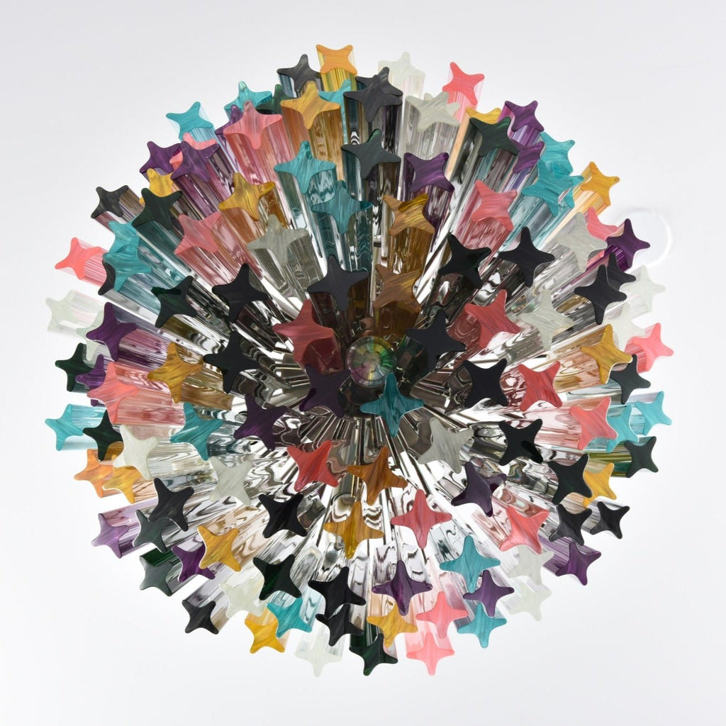 Prismatic Glass Colorful Chandelier
