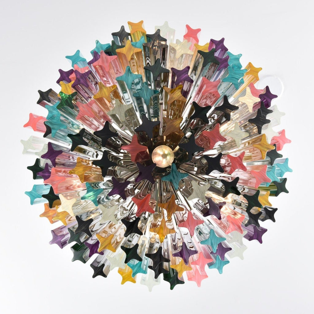 Prismatic Glass Colorful Chandelier